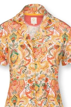 Blouse Short Sleeve Kyoto Festival Yellow 11 Blouse Short Sleeve Kyoto Festival Yellow -Pip studio 51.509.013 018fs dt