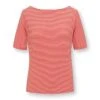 Top Short Sleeve Little Sumo Stripe Coral -Pip studio 51.512.343 348 01