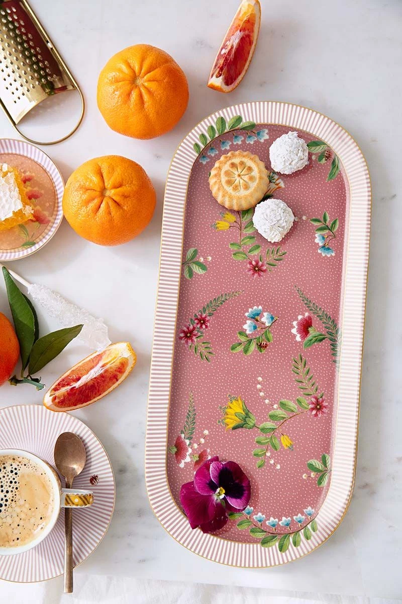 La Majorelle Cake Tray Rectangular Pink 4 La Majorelle Cake Tray Rectangular Pink - Image 2