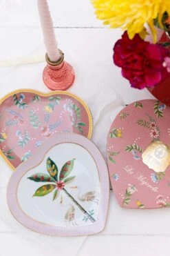 La Majorelle Set/2 Heart Shape Plates Pink -Pip studio 60a3869