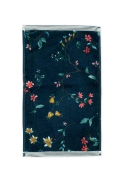 Guesttowel Set/3 Les Fleurs Dark Blue 30x50 Cm -Pip studio 6264 pip les fleurs dark bleu guest towel 30x50 1