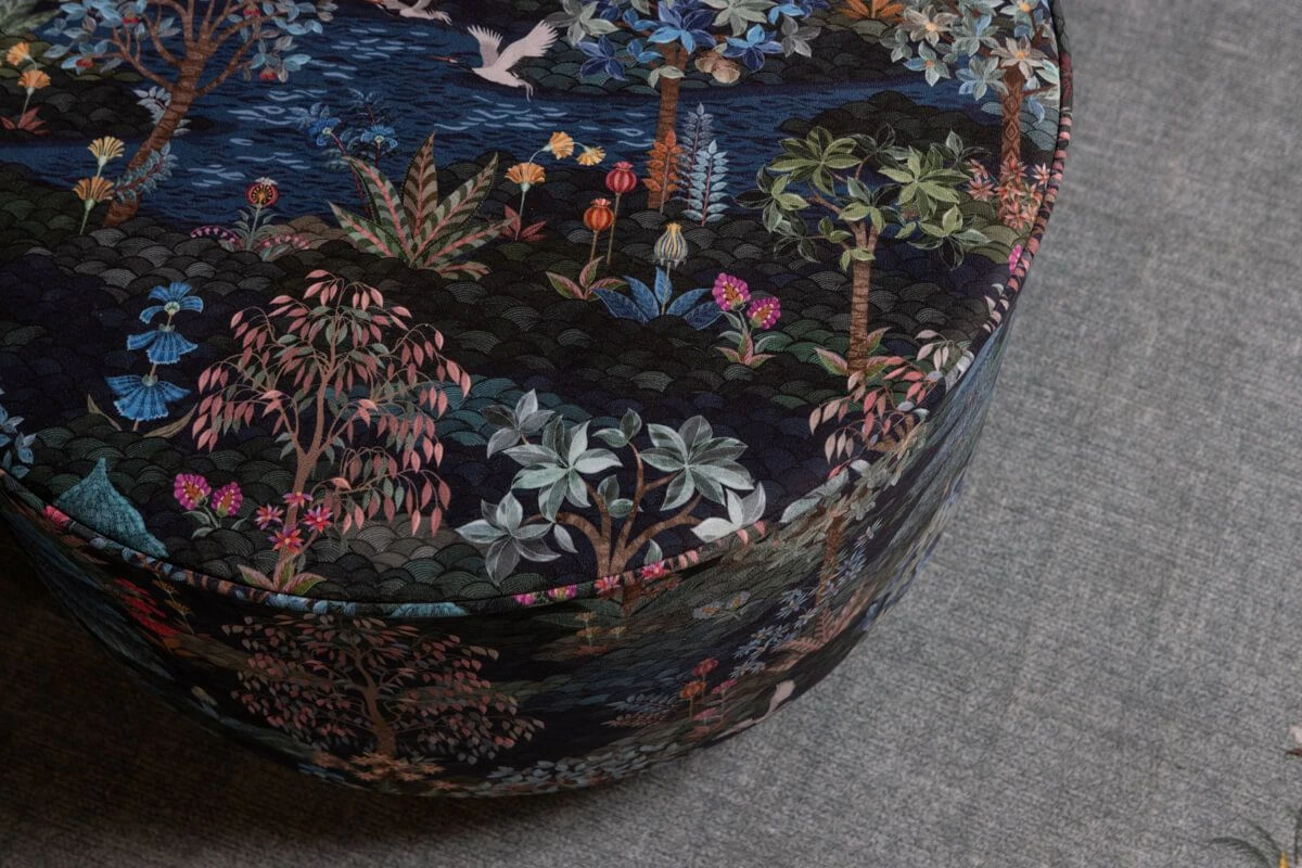 Stool Low Pip Garden Dark Blue 4 Stool Low Pip Garden Dark Blue - Image 2