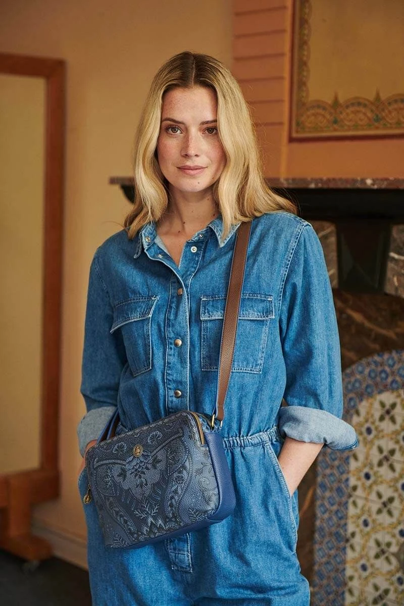 Cross Body Medium Kyoto Festival Blue 9 Cross Body Medium Kyoto Festival Blue - Image 7