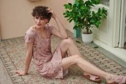 Nightdress Short Sleeve Kawai Flower Light Pink -Pip studio at pip studio ss23 dag01 0130