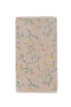 Bath Towel Set/3 Les Fleurs Khaki 55x100 Cm -Pip studio bath towel les fleurs khaki flowers 55x100 pip studio 217806