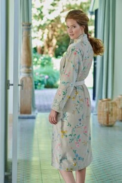 Bathrobe Les Fleurs Bathrobe Khaki -Pip studio bathrobe les fleurs khaki flowers pip studio 217934 6