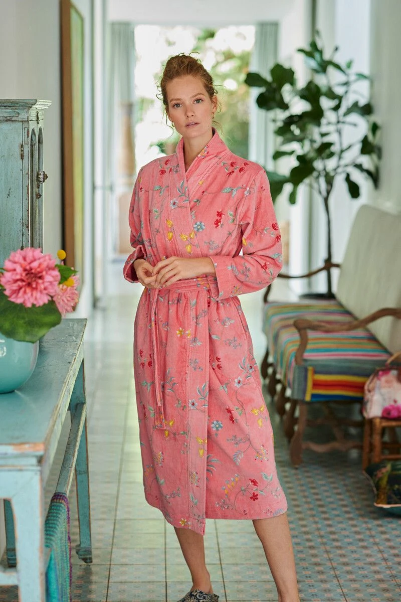 Bathrobe Les Fleurs Bathrobe Pink 7 Bathrobe Les Fleurs Bathrobe Pink - Image 5