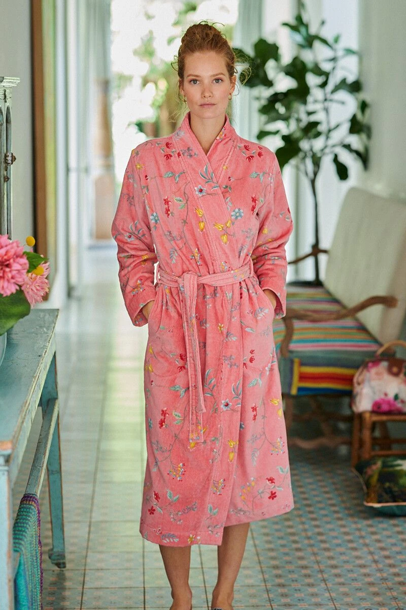 Bathrobe Les Fleurs Bathrobe Pink 4 Bathrobe Les Fleurs Bathrobe Pink - Image 2