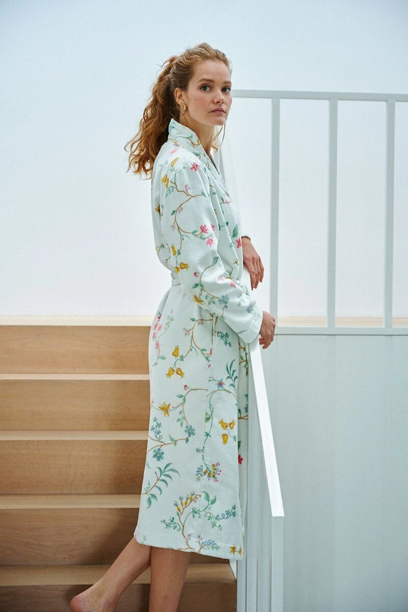 Bathrobe Les Fleurs Bathrobe White 8 Bathrobe Les Fleurs Bathrobe White - Image 6