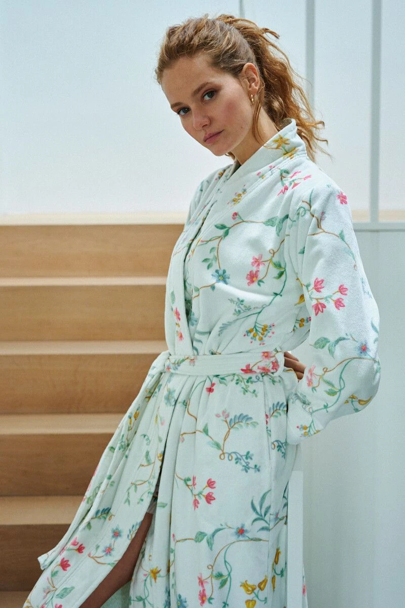 Bathrobe Les Fleurs Bathrobe White 4 Bathrobe Les Fleurs Bathrobe White - Image 2