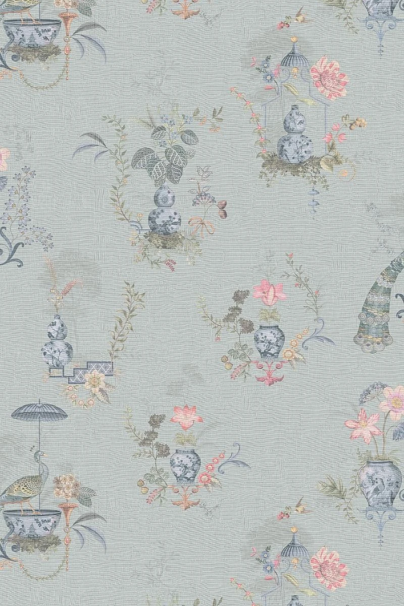 Pip Studio Chinese Porcelain Vinyl Wallpaper Light Blue 4 Pip Studio Chinese Porcelain Vinyl Wallpaper Light Blue - Image 2