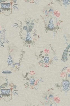 Pip Studio Chinese Porcelain Vinyl Wallpaper Sand -Pip studio chinese porcelain sand emboss lr