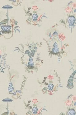 Pip Studio Chinese Porcelain Vinyl Wallpaper Sand -Pip studio chinese porcelain sand