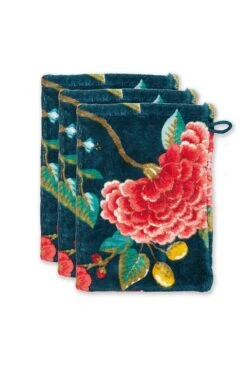 Washcloth Set/3 Good Evening Dark Blue 16x22 Cm