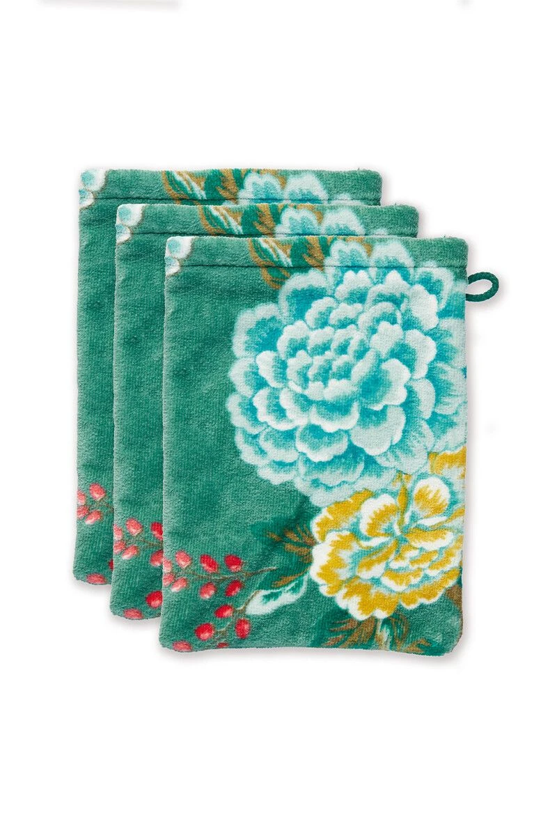 Washcloth Set/3 Good Evening Green 16x22 Cm 3 Washcloth Set/3 Good Evening Green 16x22 Cm