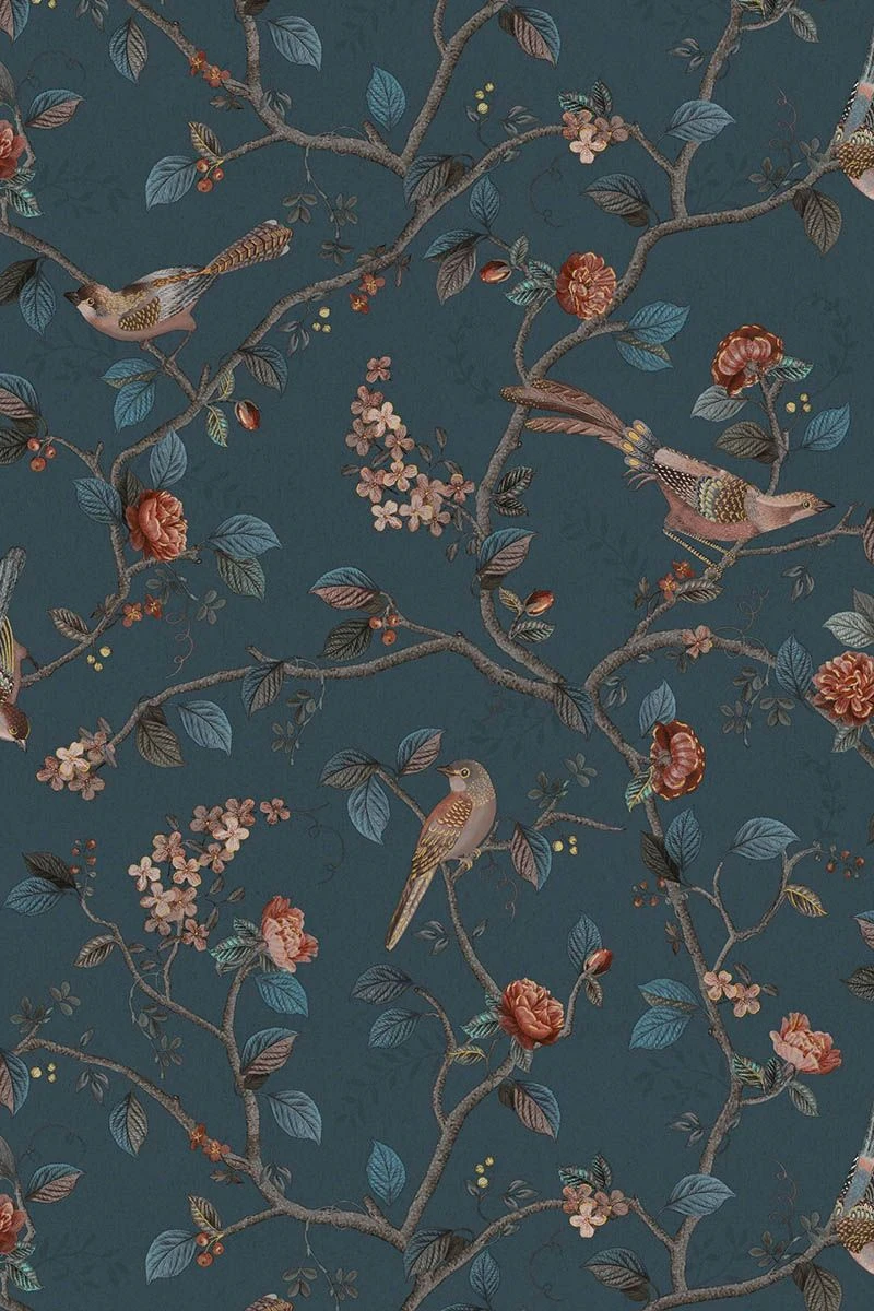 Pip Studio Good Nightingale Non-Woven Wallpaper Dark Blue 4 Pip Studio Good Nightingale Non-Woven Wallpaper Dark Blue - Image 2