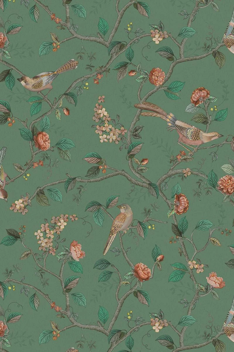 Pip Studio Good Nightingale Non-Woven Wallpaper Green 5 Pip Studio Good Nightingale Non-Woven Wallpaper Green - Image 3