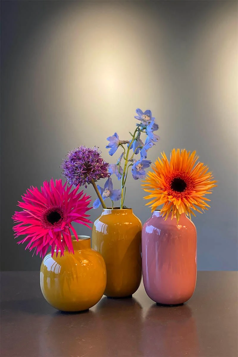 Round Mini Vase Yellow 10 Cm 14 Round Mini Vase Yellow 10 Cm - Image 12