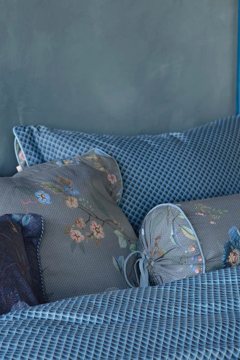 Cushion Square Kawai Flower Blue 6 Cushion Square Kawai Flower Blue - Image 4