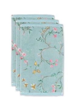 Guesttowel Set/3 Les Fleurs Blue 30x50 Cm