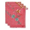 Washcloth Set/3 Les Fleurs Pink 16x22 Cm -Pip studio les fleurs pink uv uv 16x22 set a 3 10 topshot