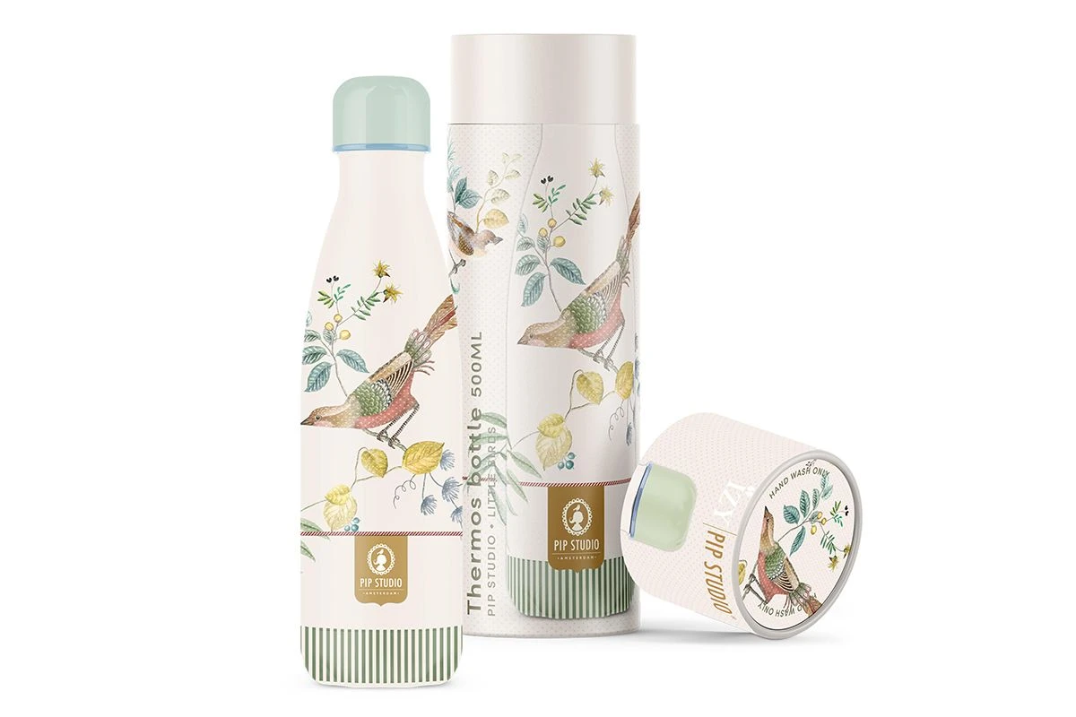 Little Birds Thermos Bottle White 500ml 4 Little Birds Thermos Bottle White 500ml - Image 2