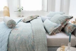 Fitted Sheet Leafy Khaki -Pip studio origami tree lightblue 02 mood 4