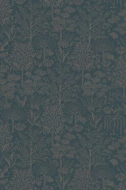 Pip Studio Origami Tree Non-Woven Wallpaper Dark Blue/Rosegold -Pip studio origami trees darkblue rosegold