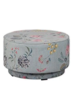 Stool Low Fleur Grandeur Green -Pip studio pip 001 g l 01 vs pip poef fleur grandeur groen large