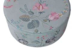 Stool Low Fleur Grandeur Green -Pip studio pip 001 g l 01 vs pip poef fleur grandeur groen large detail