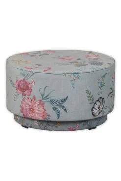 Stool Low Fleur Grandeur Green -Pip studio pip 001 g l 02 vs pip poef fleur grandeur groen large