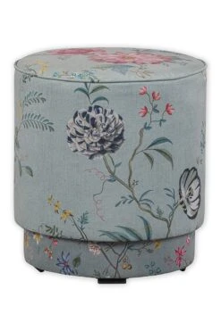 Stool High Fleur Grandeur Green 16 Stool High Fleur Grandeur Green -Pip studio pip 001 g m 02 vs pip poef fleur grandeur groen medium