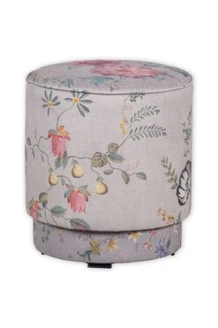 Stool High Fleur Grandeur Khaki 12 Stool High Fleur Grandeur Khaki -Pip studio pip 001 k m 01 vs pip poef fleur grandeur khaki medium