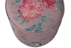 Stool High Fleur Grandeur Pink 14 Stool High Fleur Grandeur Pink -Pip studio pip 001 p m 01 vs pip poef fleur grandeur roze medium detail
