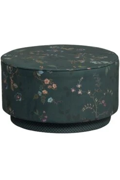 Stool Low Kawai Flower Green -Pip studio pip 005 g l 02 pip poef kawai flower groen medium