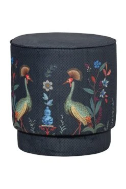 Stool High Flirting Birds Blue 8 Stool High Flirting Birds Blue -Pip studio pip 006 b m 01 vs pip poef flirting birds blauw medium 1
