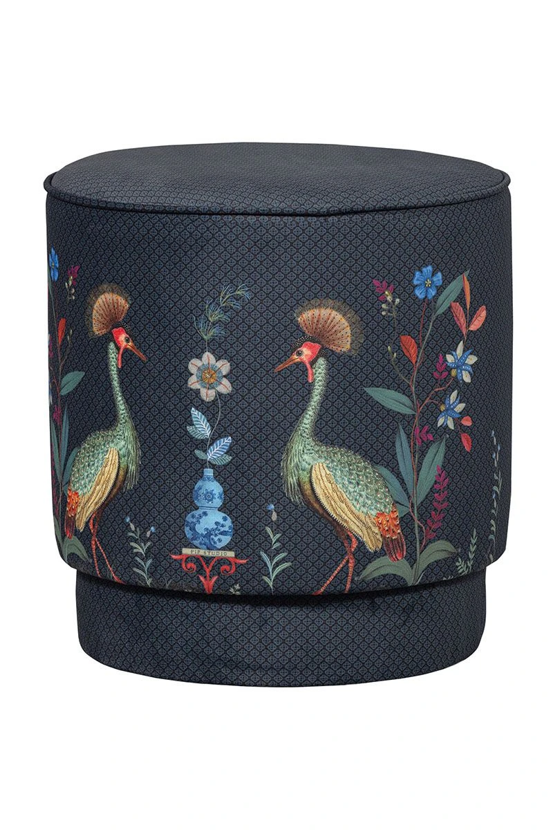 Stool High Flirting Birds Blue 5 Stool High Flirting Birds Blue - Image 3