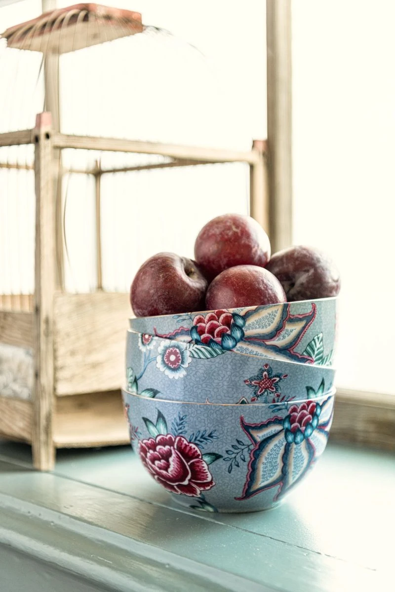 Flower Festival Breakfast Set/3 Light Blue 4 Flower Festival Breakfast Set/3 Light Blue - Image 2