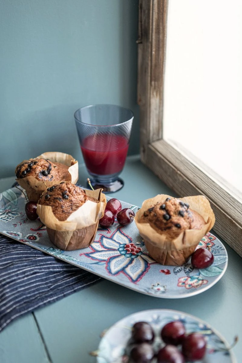 Flower Festival Cake Tray Rectangular Light Blue 4 Flower Festival Cake Tray Rectangular Light Blue - Image 2