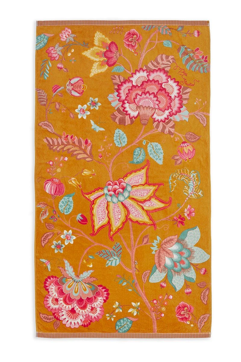 Beach Towel Pip Flowers Yellow 3 Beach Towel Pip Flowers Yellow
