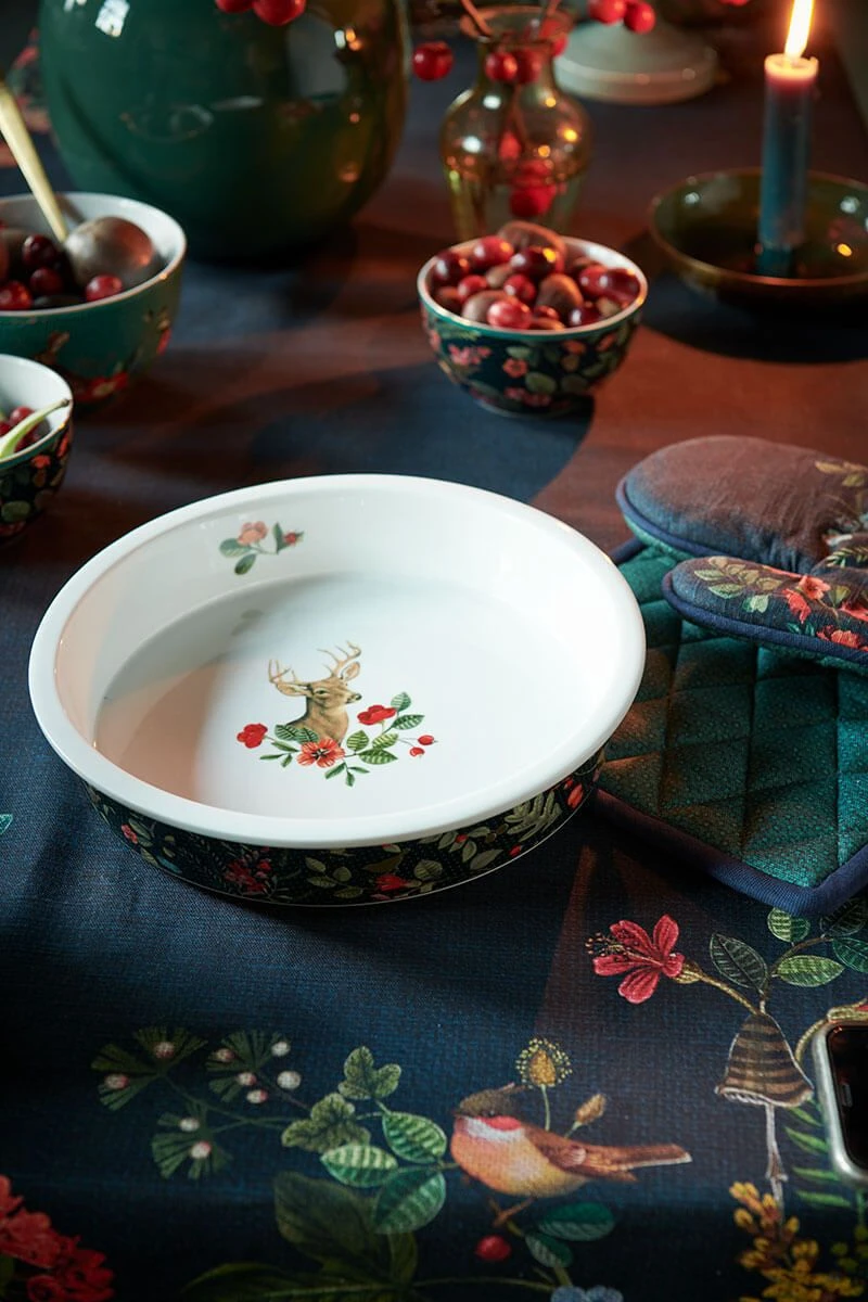 Winter Wonderland Serving Tray Round Dark Blue 4 Winter Wonderland Serving Tray Round Dark Blue - Image 2