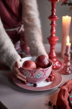 Flower Festival Bowl Dark Pink 18 Cm -Pip studio pip fw22 049