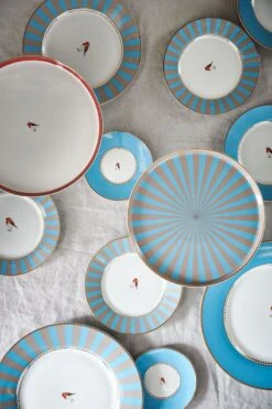 Love Birds Dinner Plate Blue/Khaki 26,5 Cm -Pip studio pip fw22 247