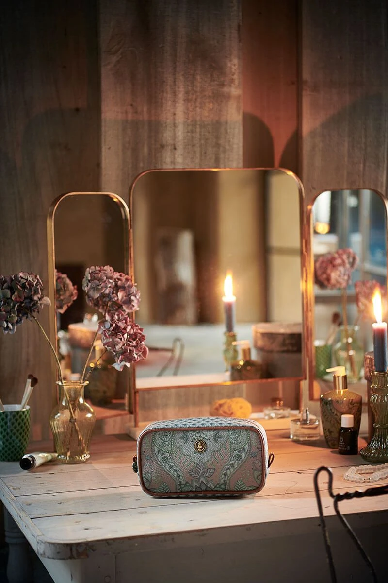 Cosmetic Bag Square Small Kyoto Festival Green 4 Cosmetic Bag Square Small Kyoto Festival Green - Image 2