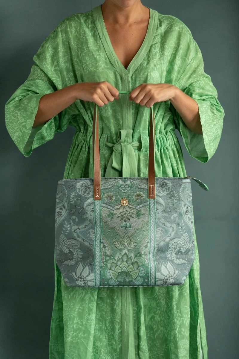 Shopper Medium Kyoto Festival Green 4 Shopper Medium Kyoto Festival Green - Image 2