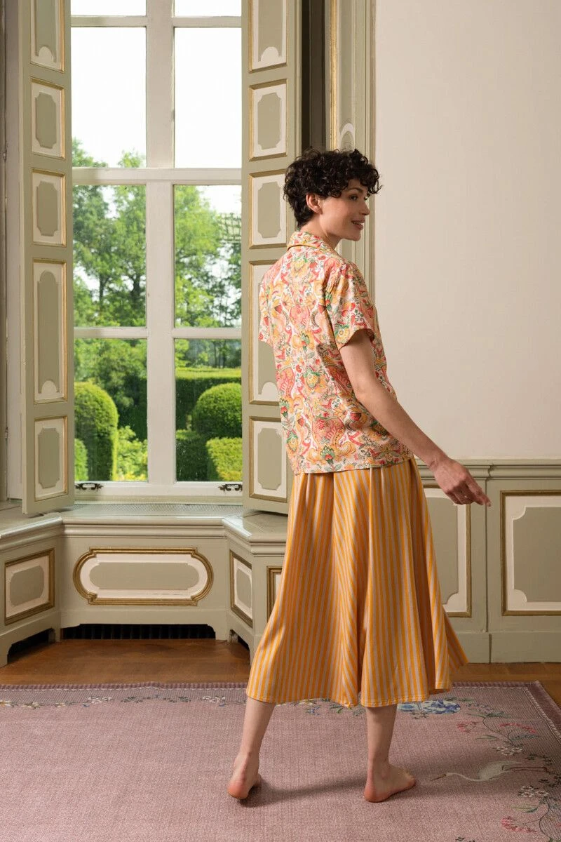 Blouse Short Sleeve Kyoto Festival Yellow 6 Blouse Short Sleeve Kyoto Festival Yellow - Image 4