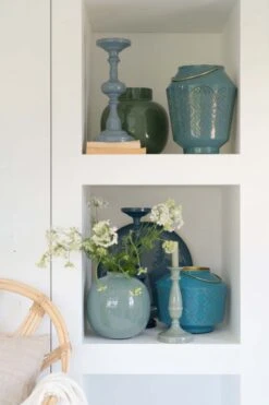 Metal Vase Light Blue 23 Cm -Pip studio pip jolie blue 16 lowres