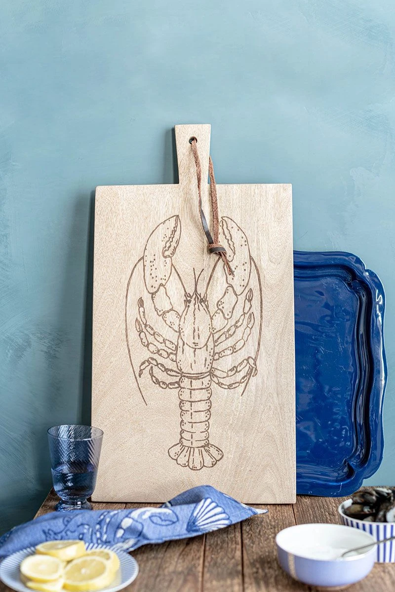 Wooden Tray Rectangular Lobster 4 Wooden Tray Rectangular Lobster - Image 2