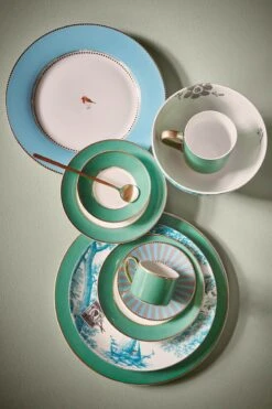 Heritage Breakfast Plate Boat Aqua 23 Cm 23 Heritage Breakfast Plate Boat Aqua 23 Cm -Pip studio pip chique green mix match 009 hr lr