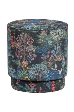 Stool High Pip Garden Dark Blue -Pip studio pip garden poef blue high back pip 004 b l 02 vs